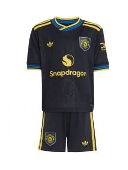 Billige Manchester United Tredjedraktsett Barn 2025-26 Kortermet (+ Korte bukser)